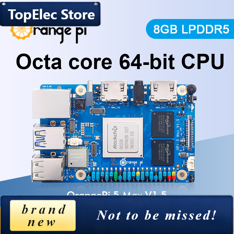 TopElec Orange Pi 5 Max 8GB V1 – Orange Pi 5 Max Rk3588 recenzja i cena